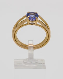 Bague or tanzanite
