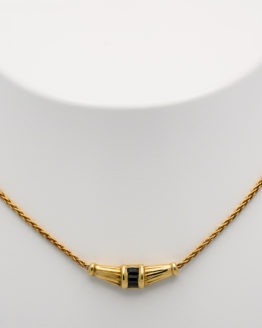 Collier or jaune saphirs