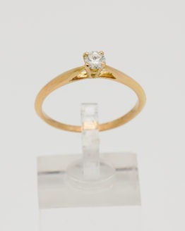 Solitaire or jaune diamant