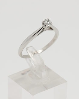solitaire or blanc