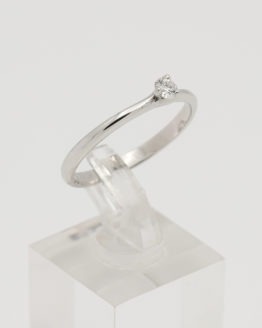 solitaire or blanc 3 serti