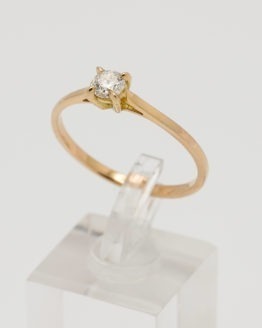 Solitaire or diamant 4 griffes