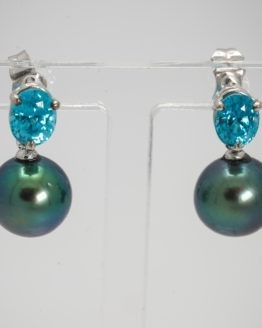 Boucles d'oreilles or blanc