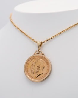 Pendentif or pièce