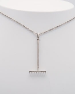 Pendentif argent râteau