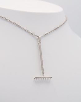 Pendentif argent râteau